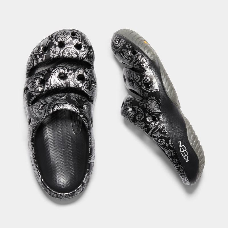 Sandalias Keen Yogui Arts Para Hombre Negros/Plateados - Sandalias Keen Mexico (270194-KNO)